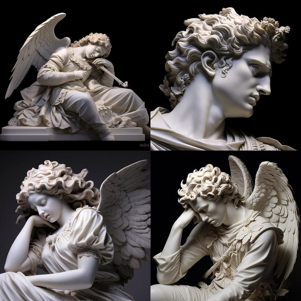 Antonio Canova style, Midjourney V5.2, render 1 of 4