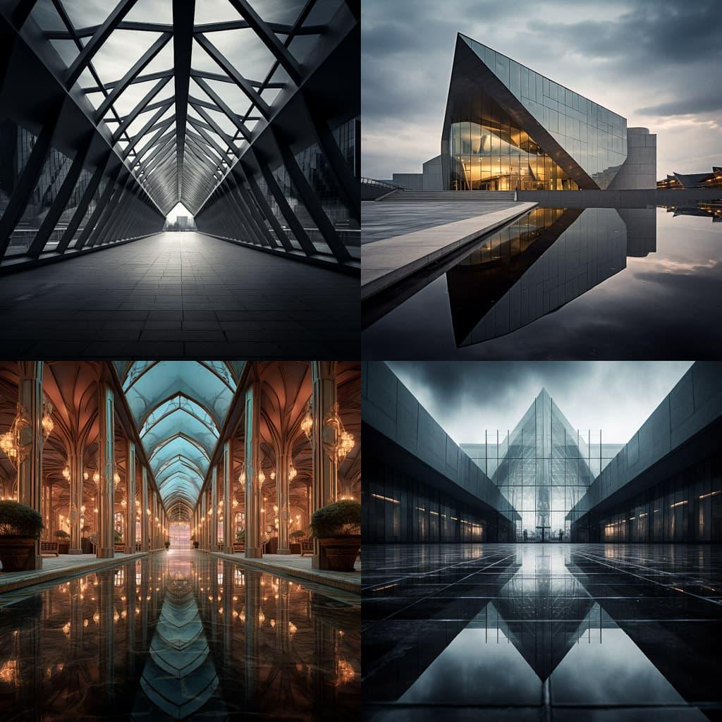 Architectural photography style, Midjourney V5.2, render 1 of 4