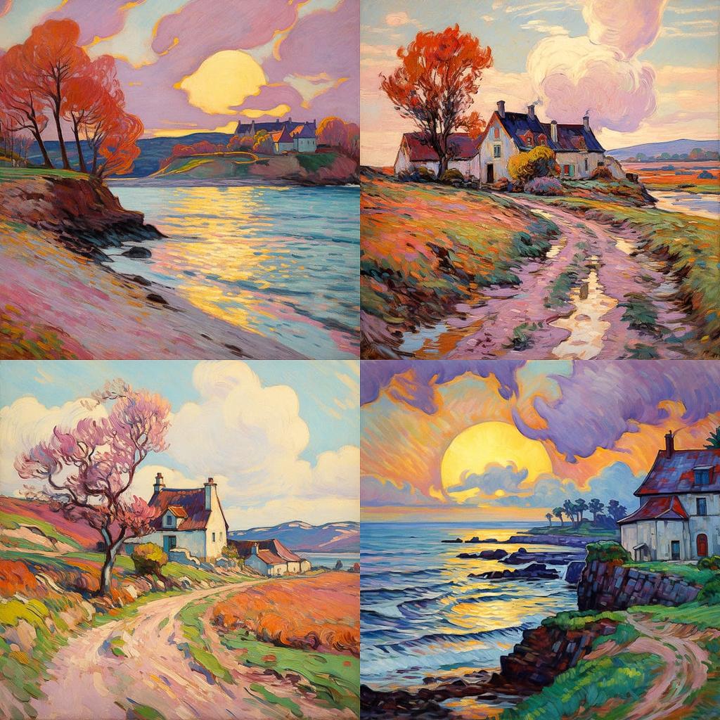 Armand Guillaumin style, Midjourney V5.2, render 1 of 4