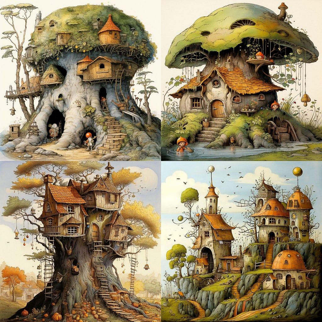 Arnold Lobel style, Midjourney V5.2, render 1 of 4