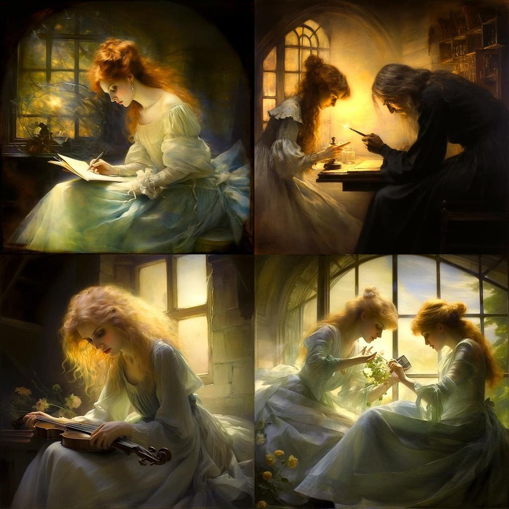 Arthur Hacker style, Midjourney V5.2, render 1 of 4