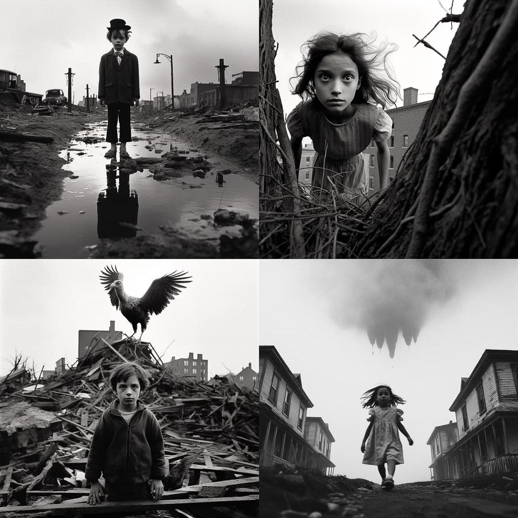 Arthur Tress style, Midjourney V5.2, render 1 of 4