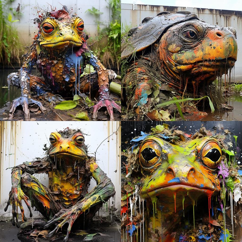 Artur Bordalo style, Midjourney V5.2, render 1 of 4
