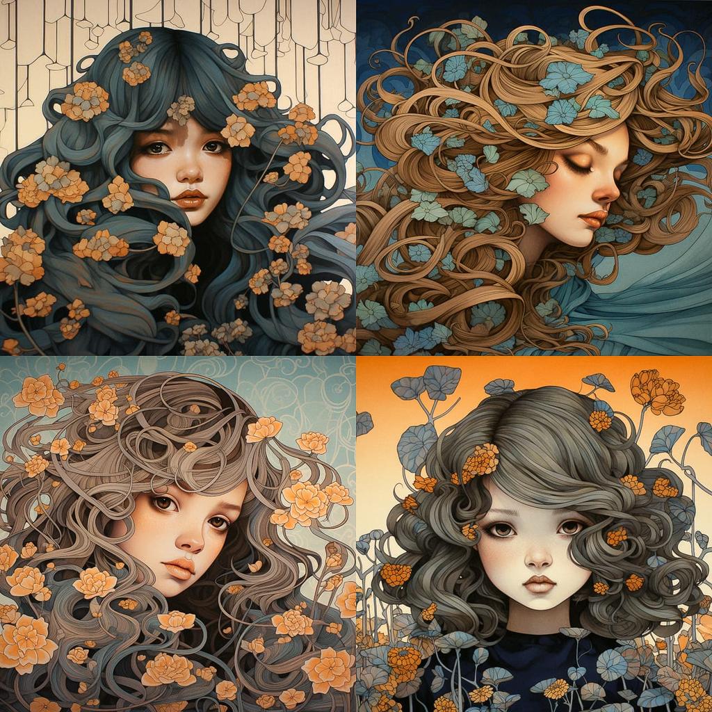 Audrey Kawasaki style, Midjourney V5.2, render 1 of 4