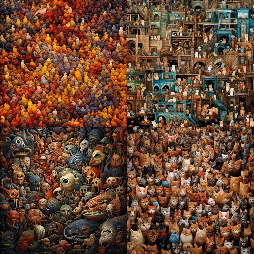 Autostereogram style, Midjourney V5.2, render 1 of 4