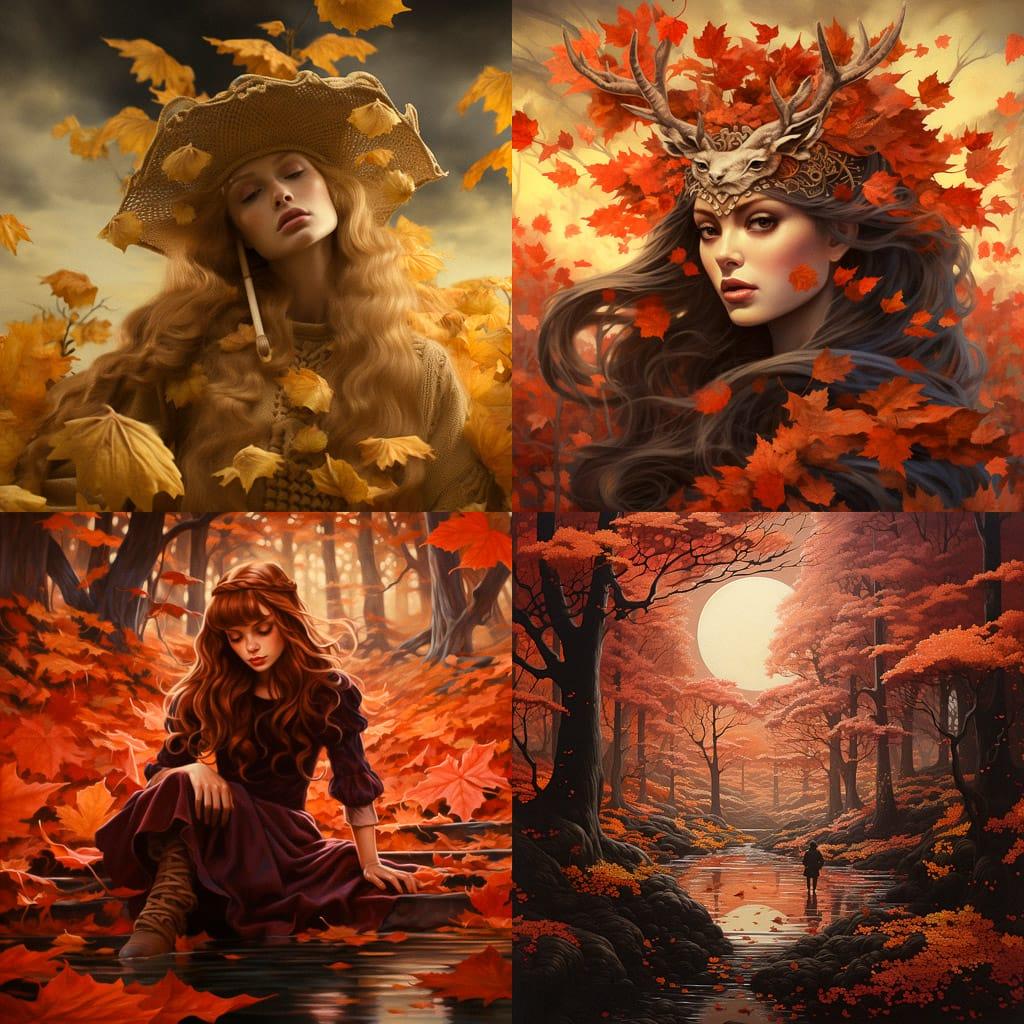 Autumn style, Midjourney V5.2, render 1 of 4