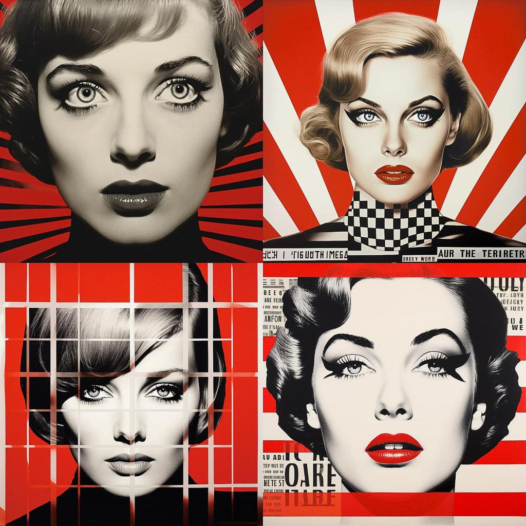Barbara Kruger style, Midjourney V5.2, render 1 of 4