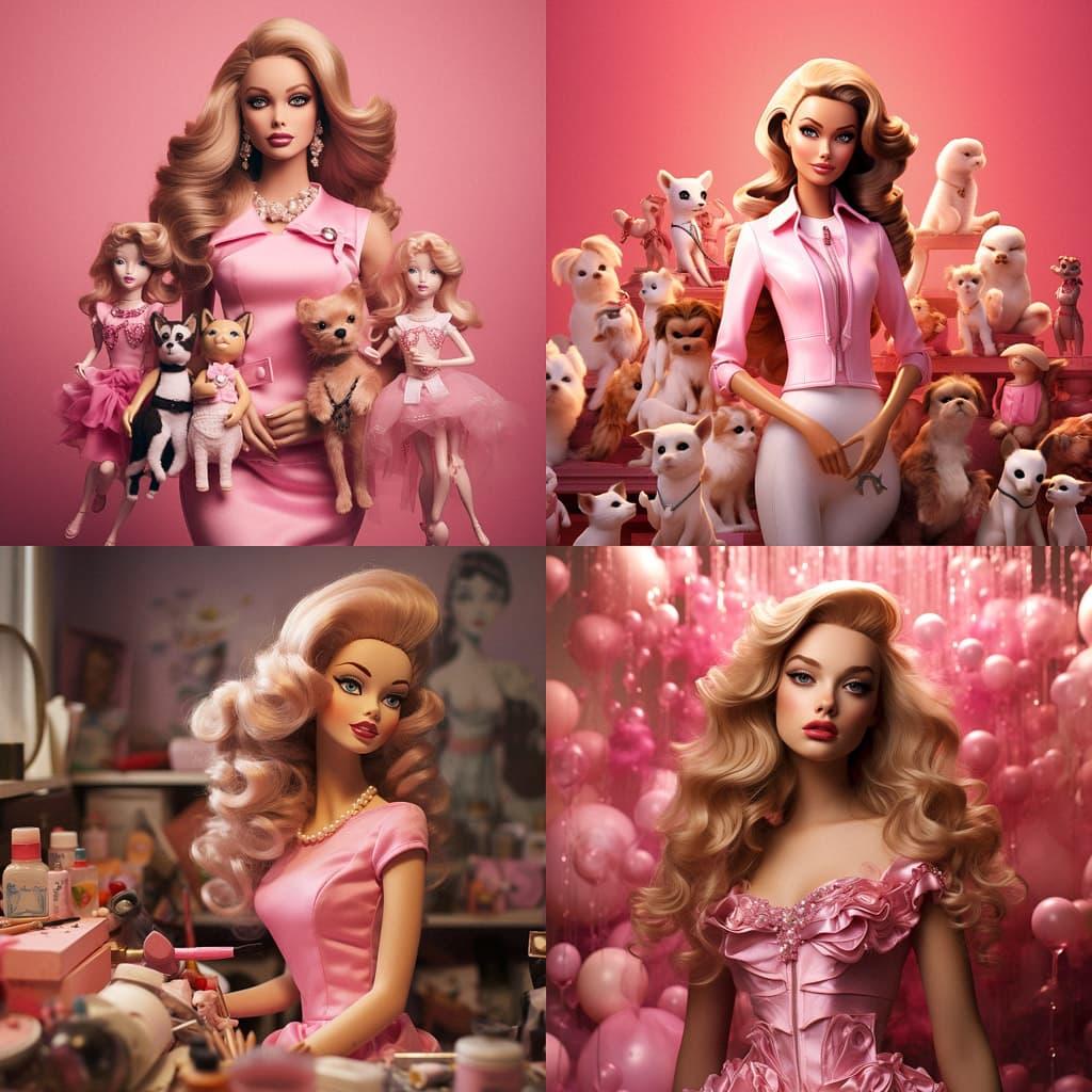 Barbie style, Midjourney V5.2, render 1 of 4