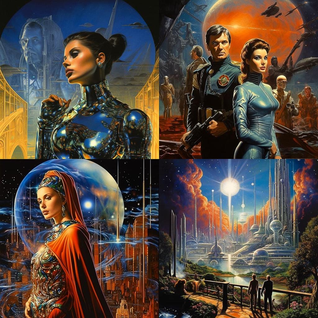 Barclay Shaw style, Midjourney V5.2, render 1 of 4