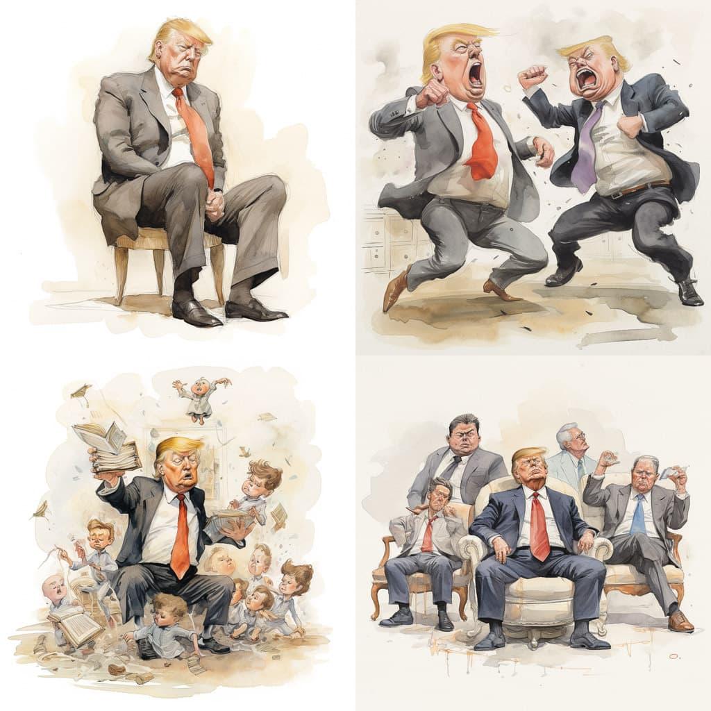 Barry Blitt style, Midjourney V5.2, render 1 of 4