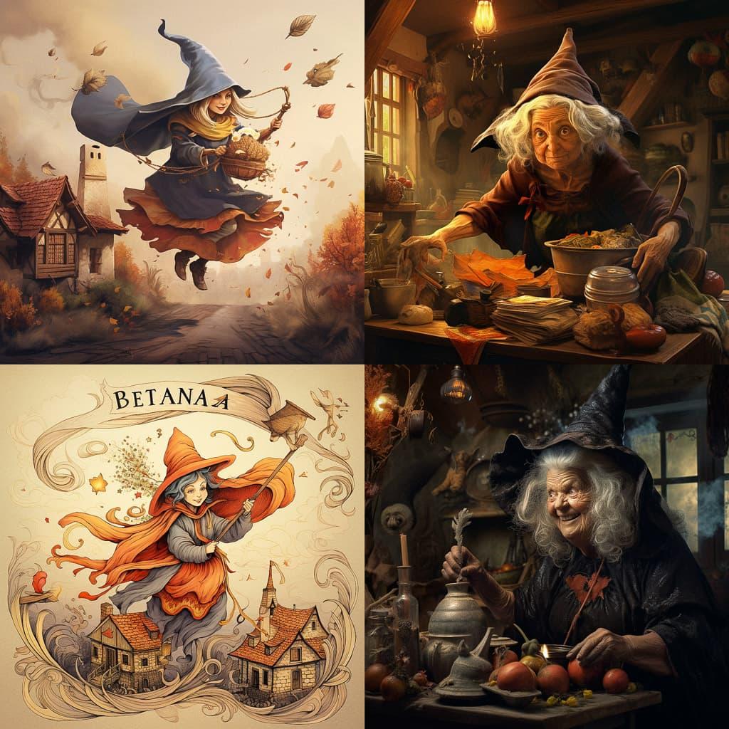 Befana style, Midjourney V5.2, render 1 of 4