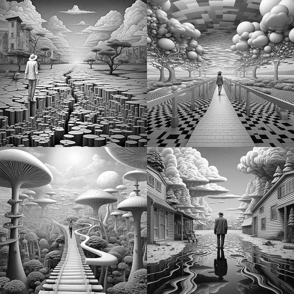 Ben Heine style, Midjourney V5.2, render 1 of 4