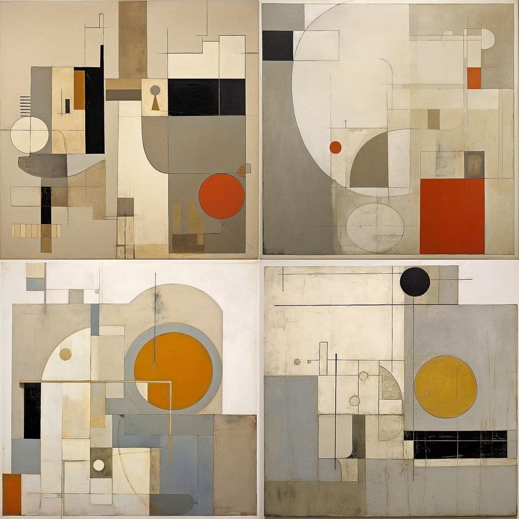Ben Nicholson style, Midjourney V5.2, render 1 of 4
