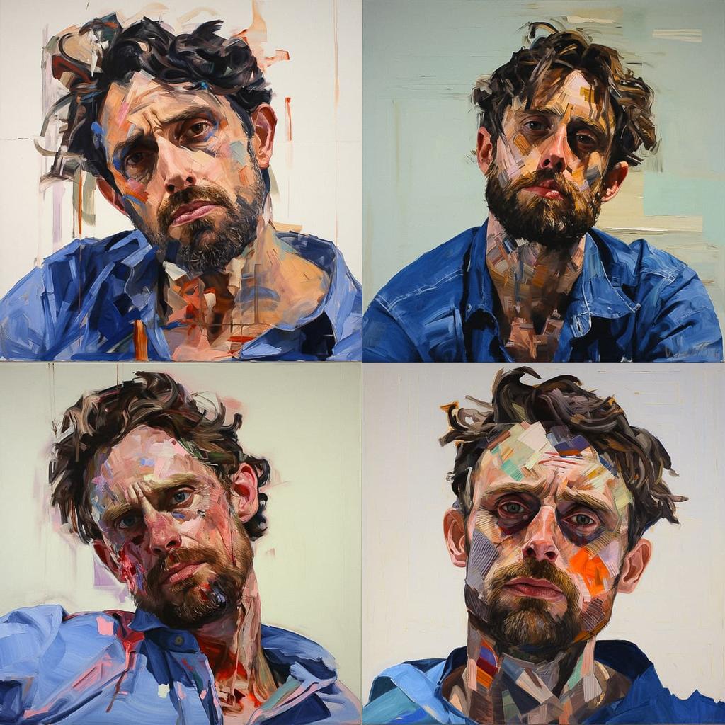 Ben Quilty style, Midjourney V5.2, render 1 of 4