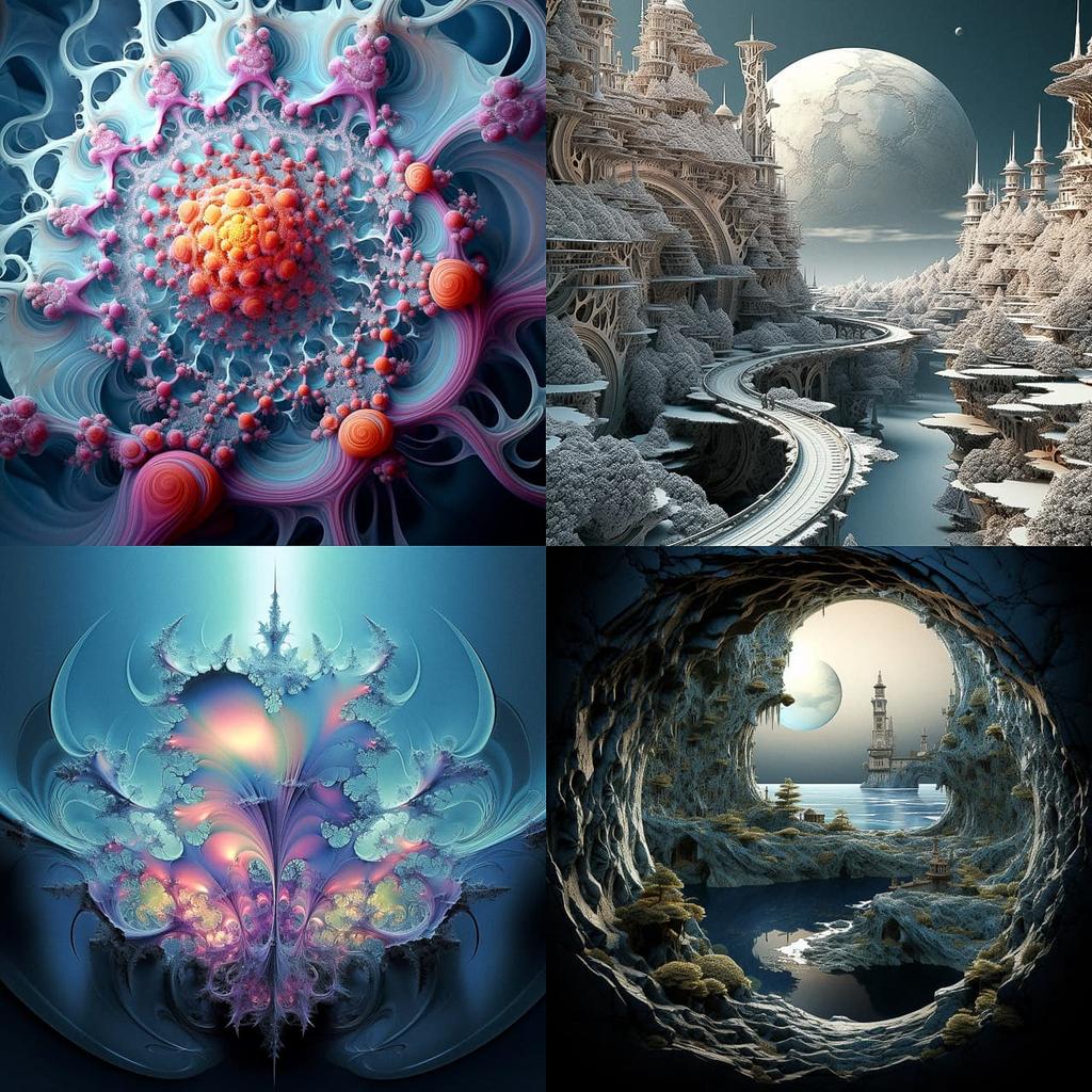 Benoit B. Mandelbrot style, Midjourney V5.2, render 1 of 4