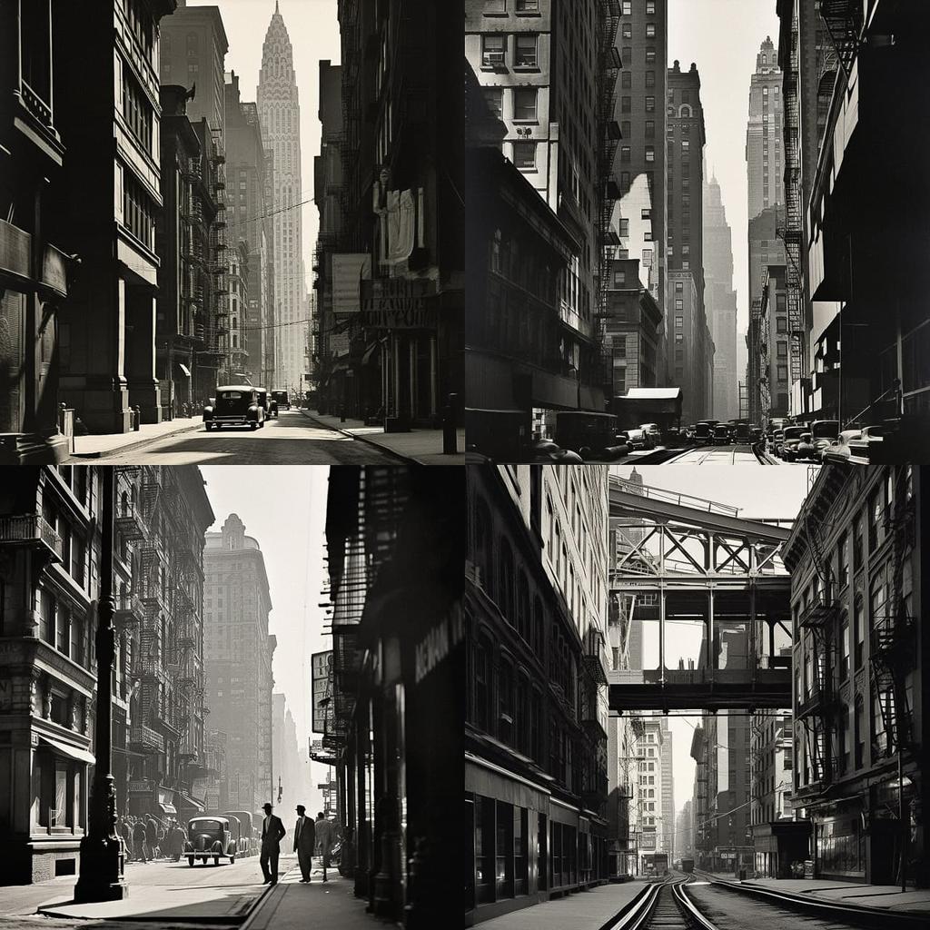 Berenice Abbott style, Midjourney V5.2, render 1 of 4