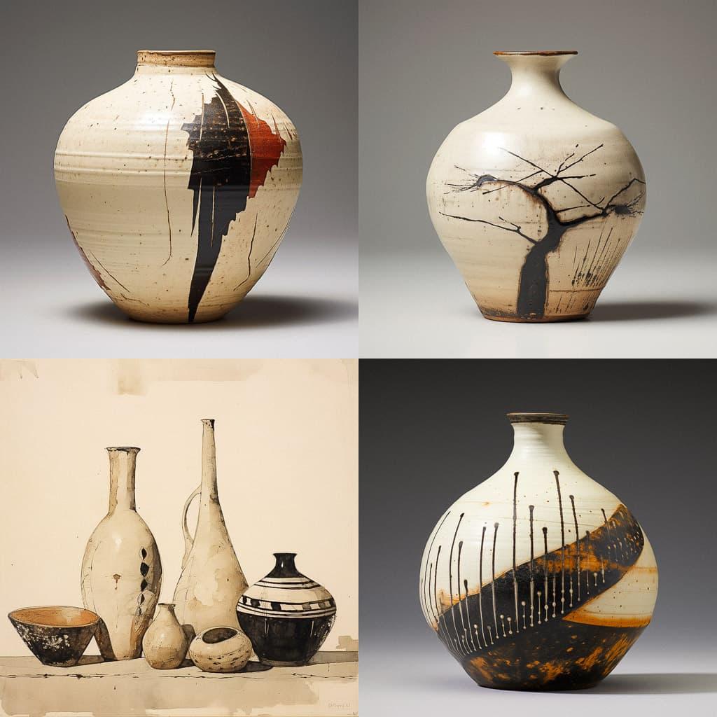 Bernard Leach style, Midjourney V5.2, render 1 of 4
