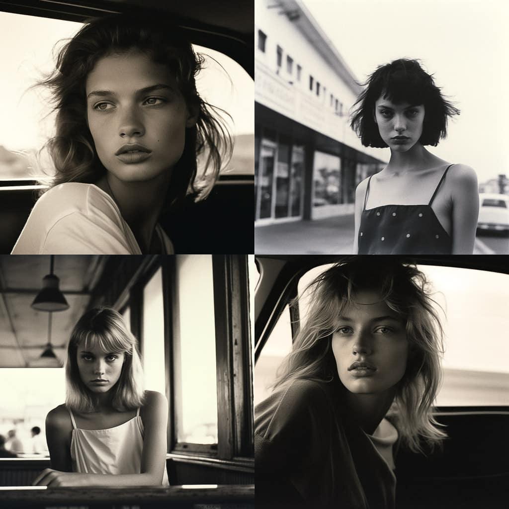 Bernard Plossu style, Midjourney V5.2, render 1 of 4