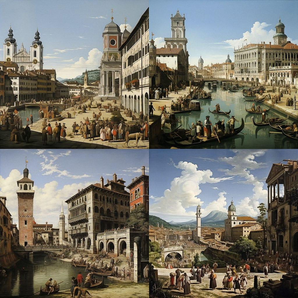 Bernardo Bellotto style, Midjourney V5.2, render 1 of 4