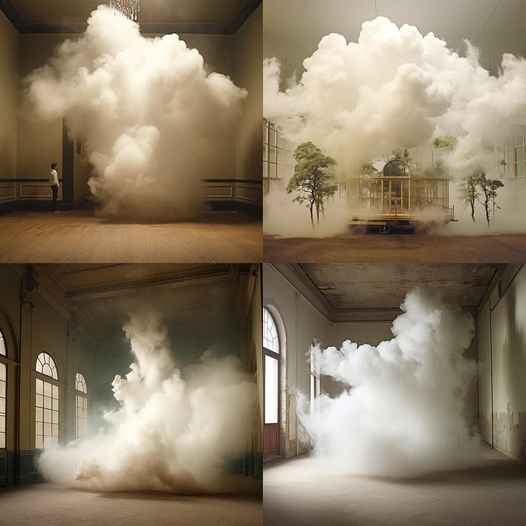 Berndnaut Smilde style, Midjourney V5.2, render 1 of 4