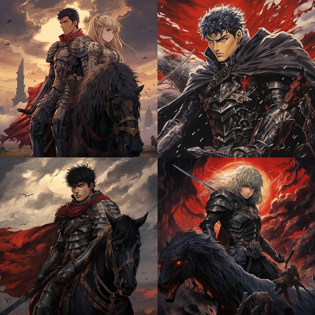 Berserk style, Midjourney V5.2, render 1 of 4