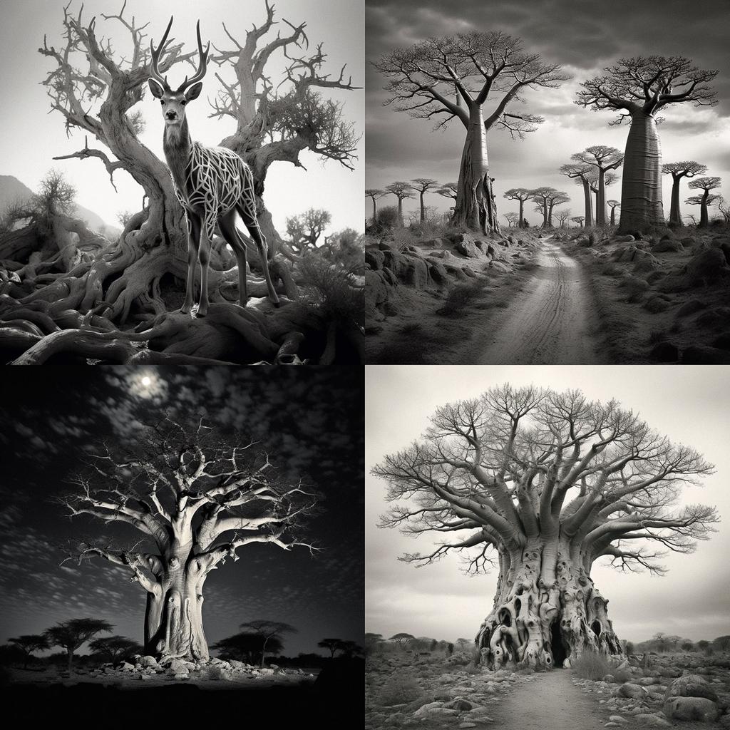 Beth Moon style, Midjourney V5.2, render 1 of 4