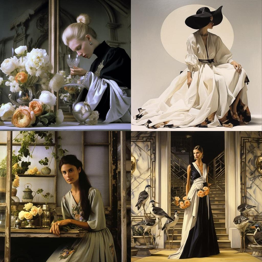 Bill Blass style, Midjourney V5.2, render 1 of 4