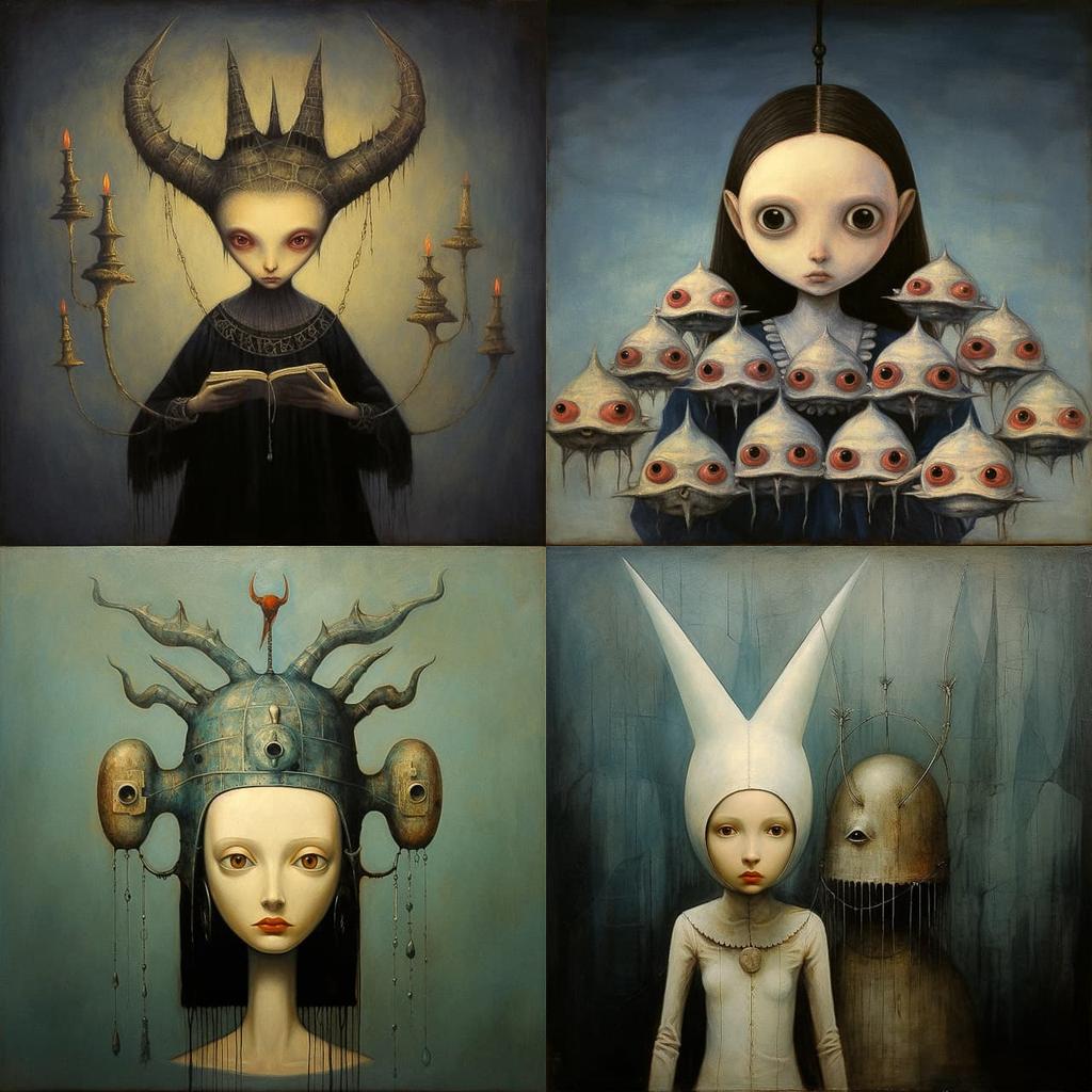 Bill Carman style, Midjourney V5.2, render 1 of 4