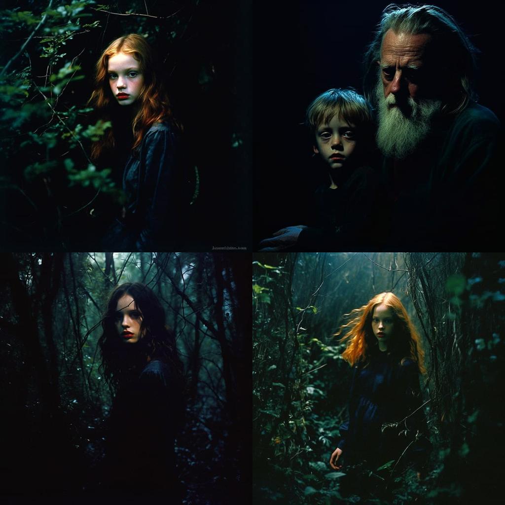 Bill Henson style, Midjourney V5.2, render 1 of 4