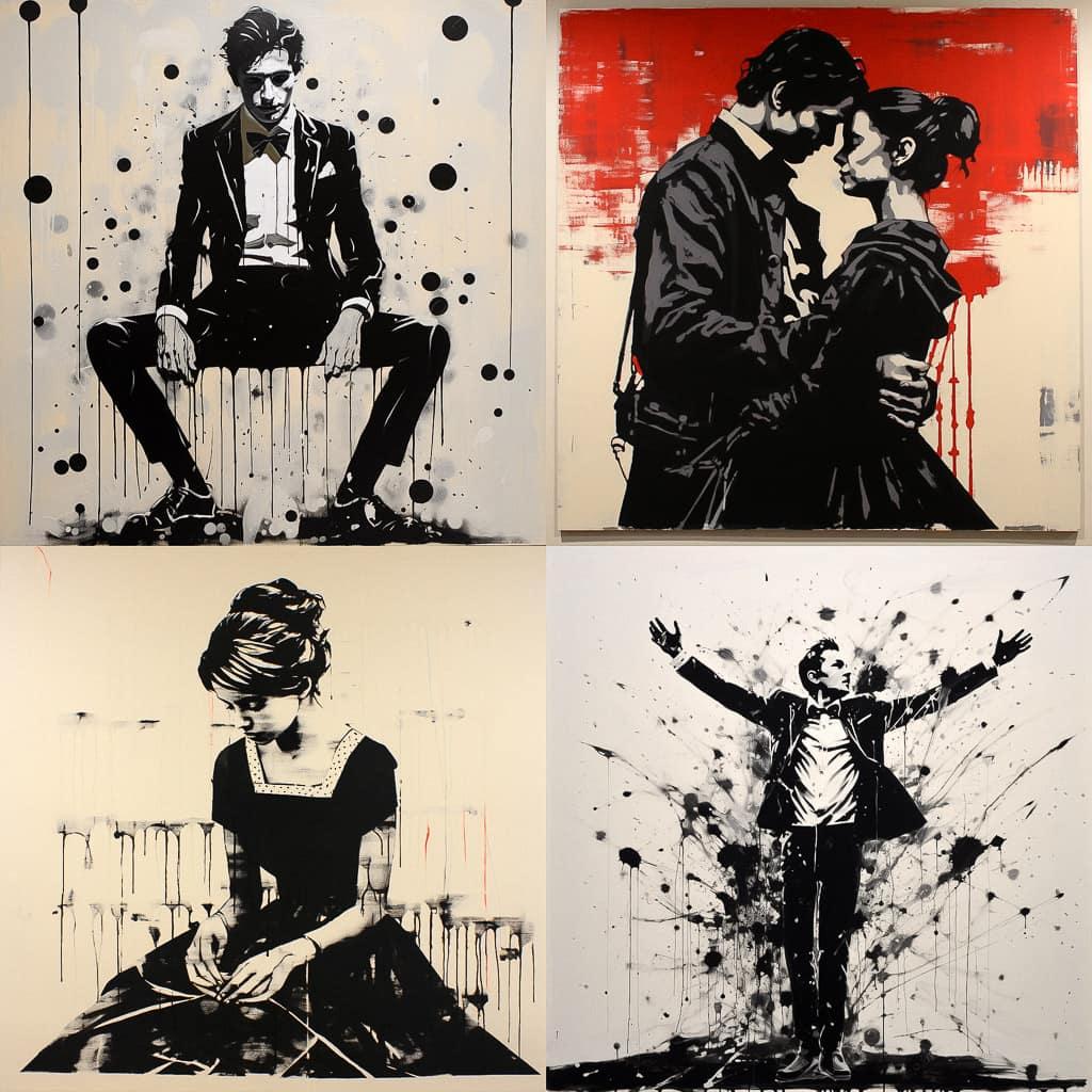 Blek le Rat style, Midjourney V5.2, render 1 of 4