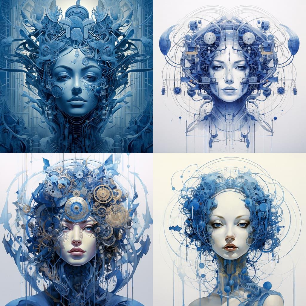 Blueprint style, Midjourney V5.2, render 1 of 4