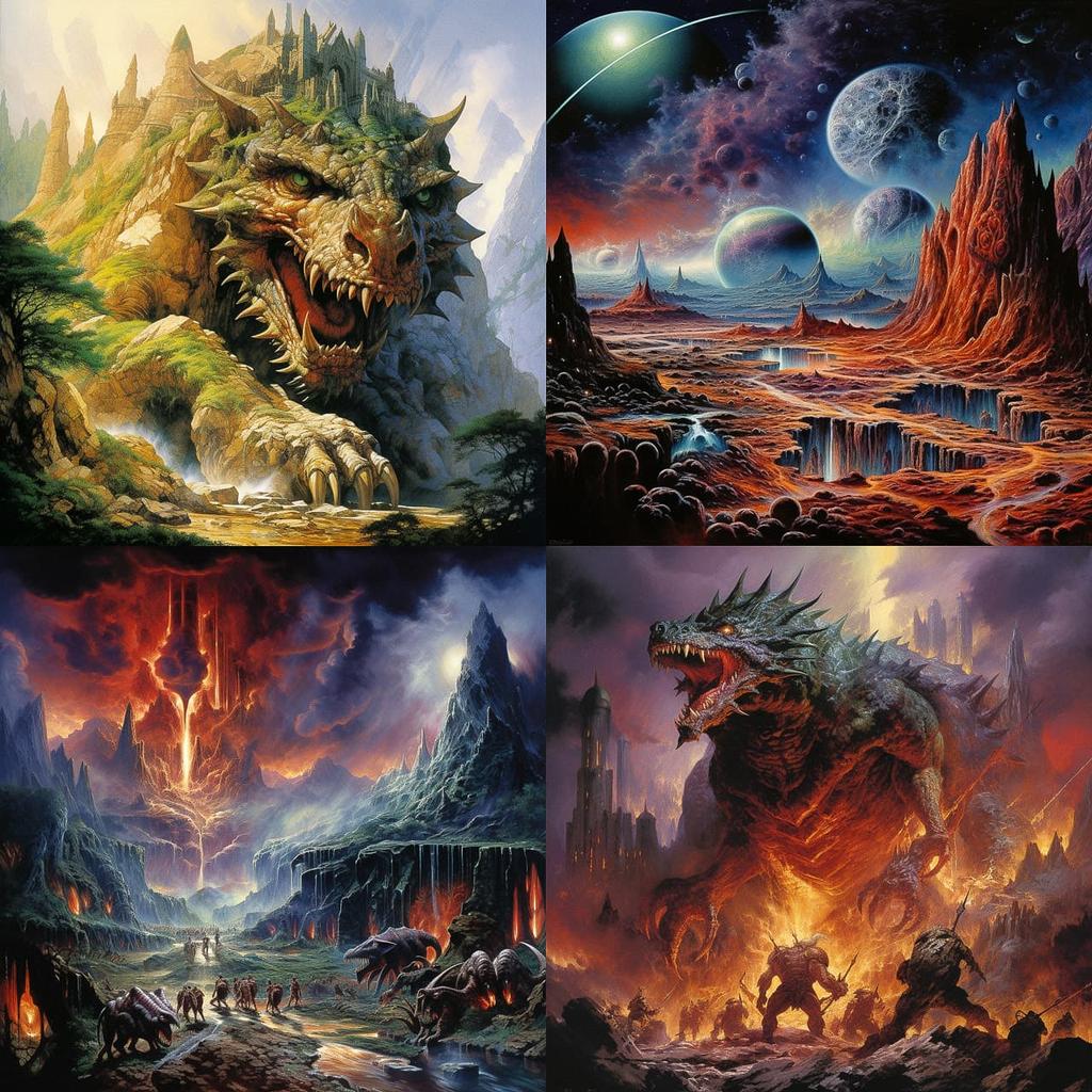 Bob Eggleton style, Midjourney V5.2, render 1 of 4