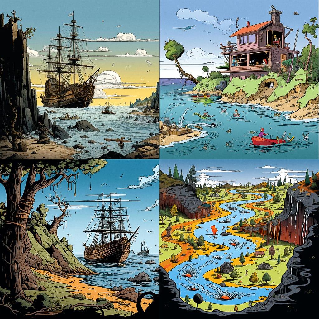Bob Englehart style, Midjourney V5.2, render 1 of 4