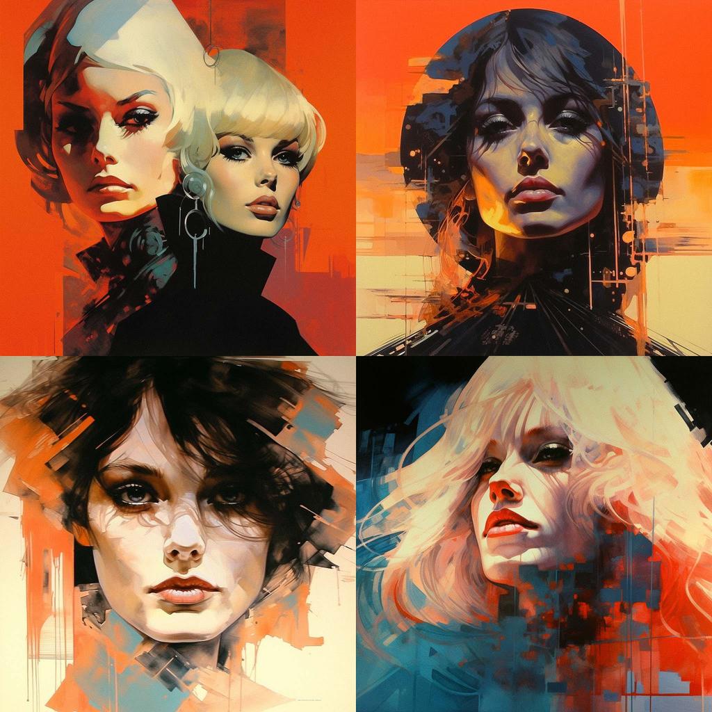 Bob Peak style, Midjourney V5.2, render 1 of 4