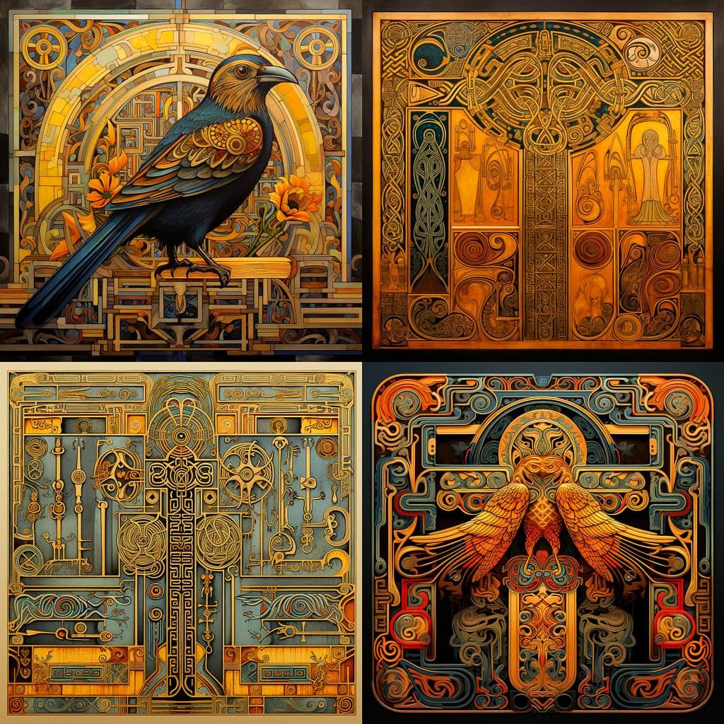 Book of Kells style, Midjourney V5.2, render 1 of 4
