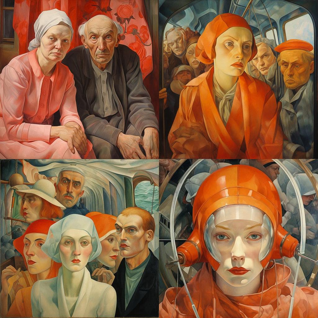 Boris Grigoriev style, Midjourney V5.2, render 1 of 4