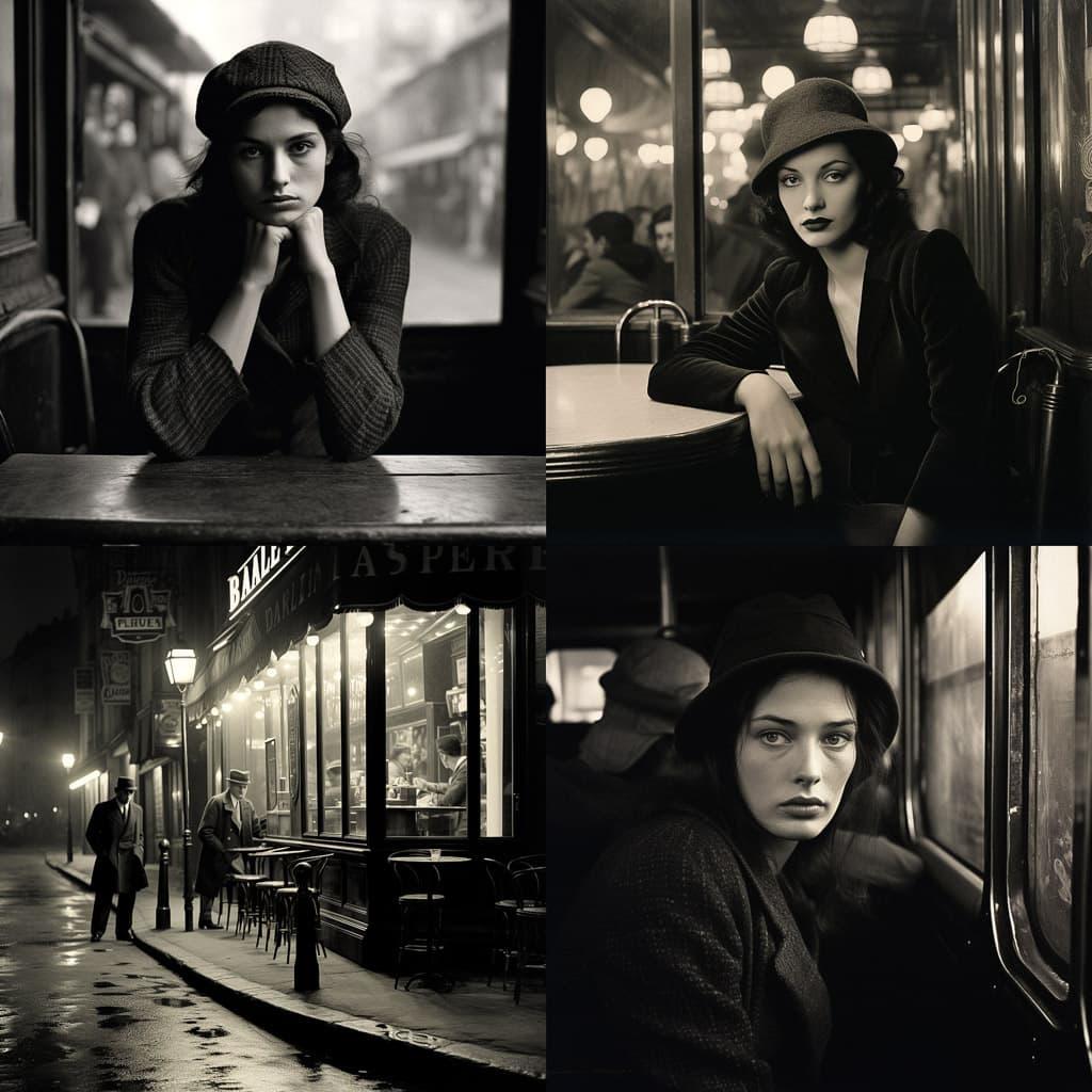 Brassai style, Midjourney V5.2, render 1 of 4