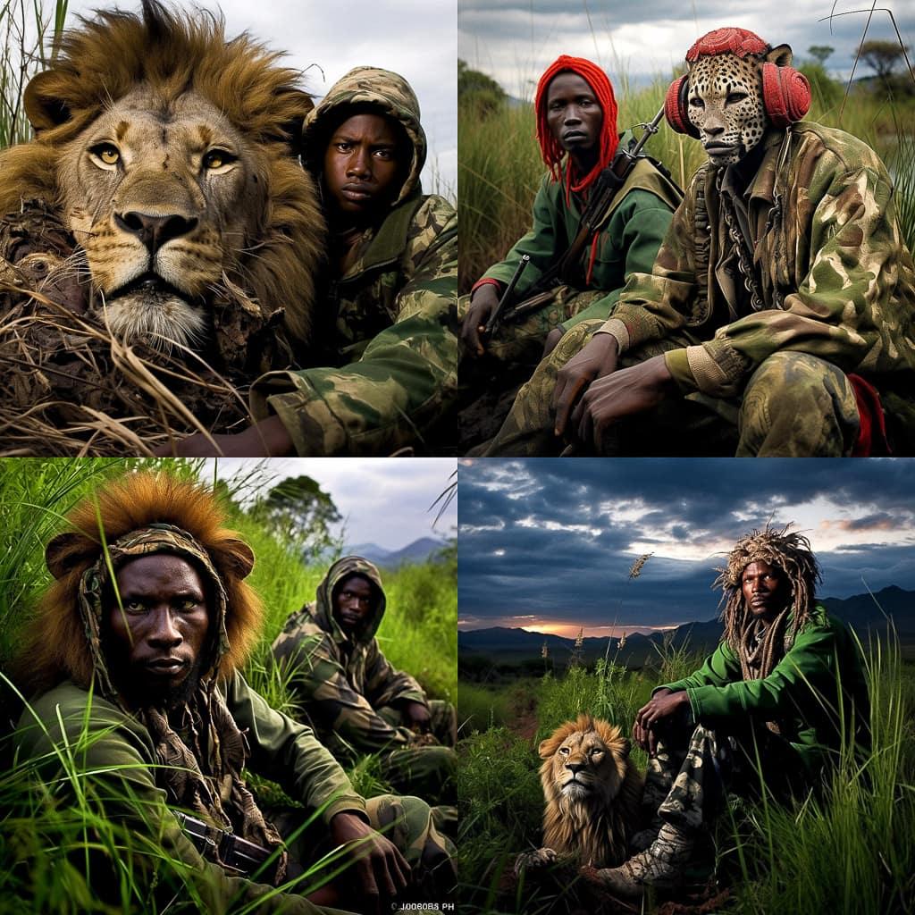 Brent Stirton style, Midjourney V5.2, render 1 of 4