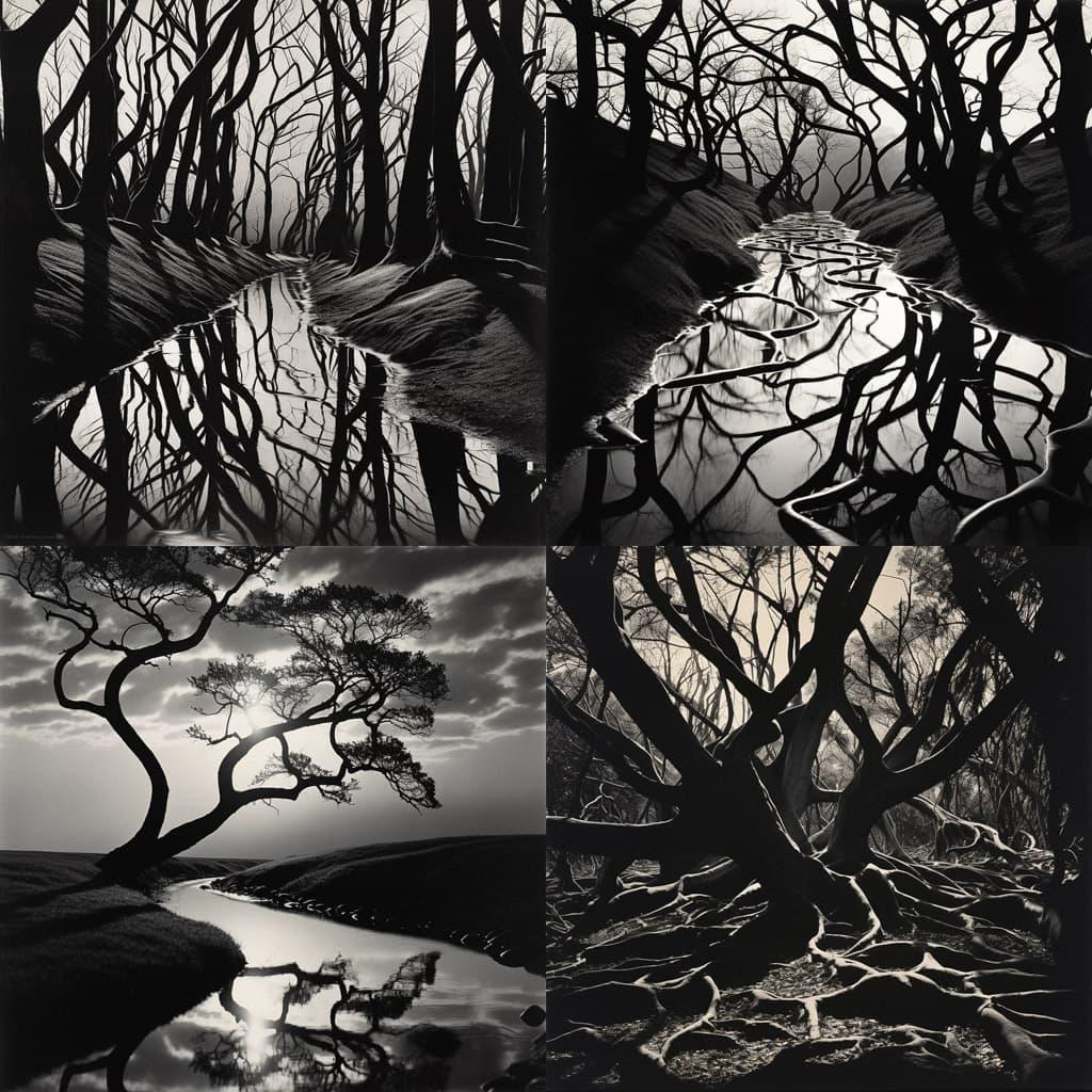 Brett Weston style, Midjourney V5.2, render 1 of 4