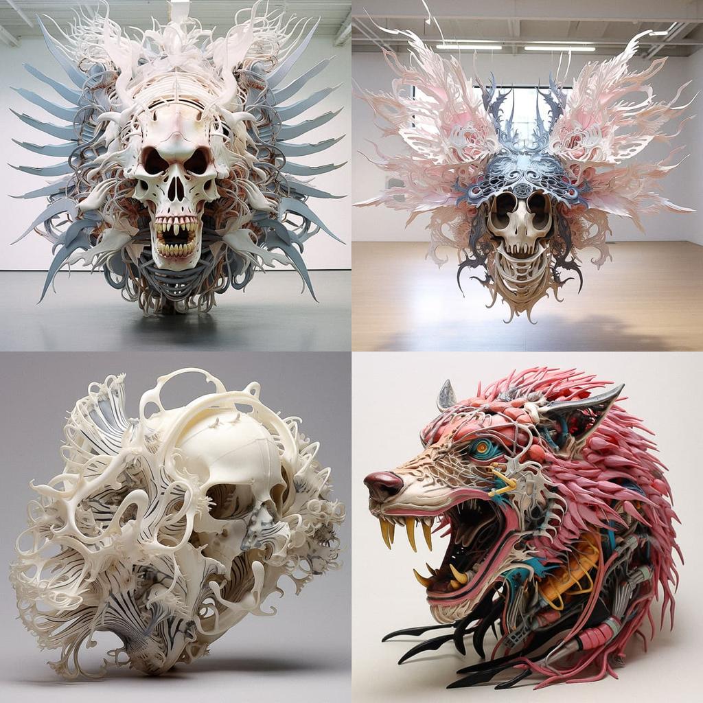 Brian Jungen style, Midjourney V5.2, render 1 of 4
