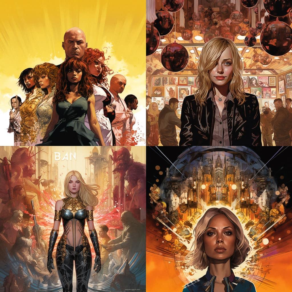 Brian Michael Bendis style, Midjourney V5.2, render 1 of 4