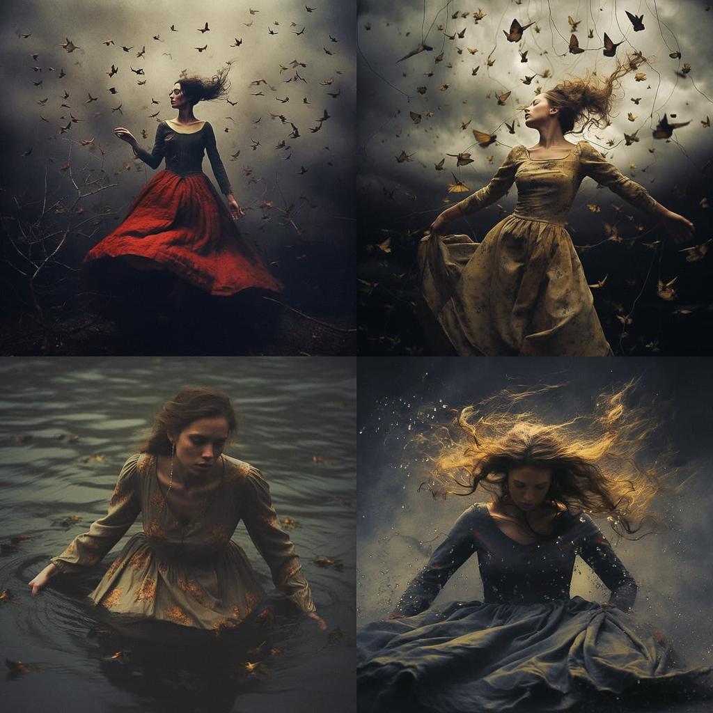 Brooke Shaden style, Midjourney V5.2, render 1 of 4
