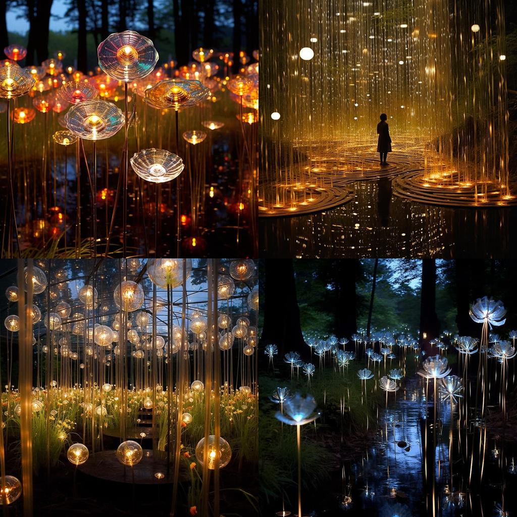 Bruce Munro style, Midjourney V5.2, render 1 of 4