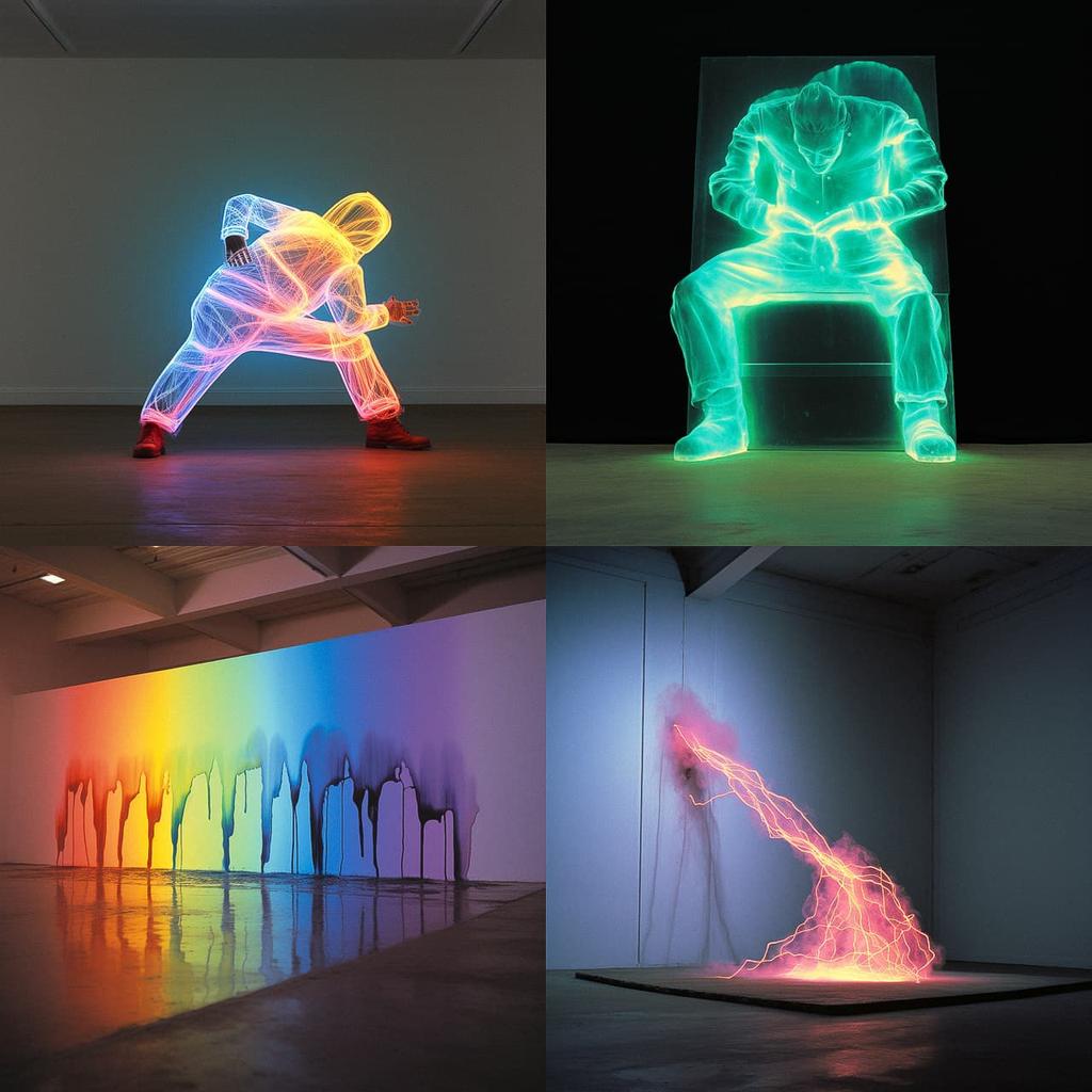 Bruce Nauman style, Midjourney V5.2, render 1 of 4
