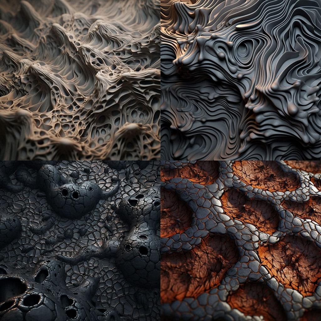 Bumpy texture style, Midjourney V5.2, render 1 of 4
