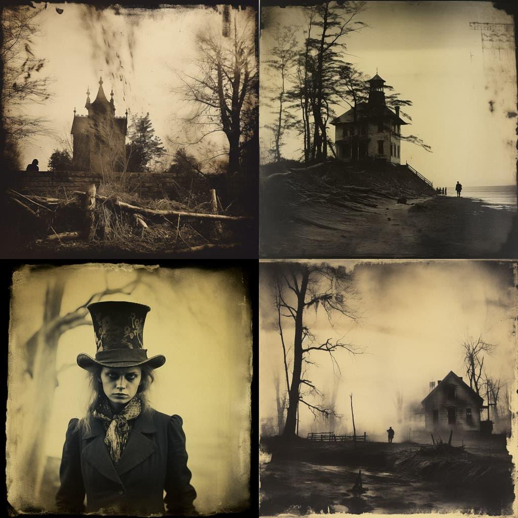Calotype print style, Midjourney V5.2, render 1 of 4