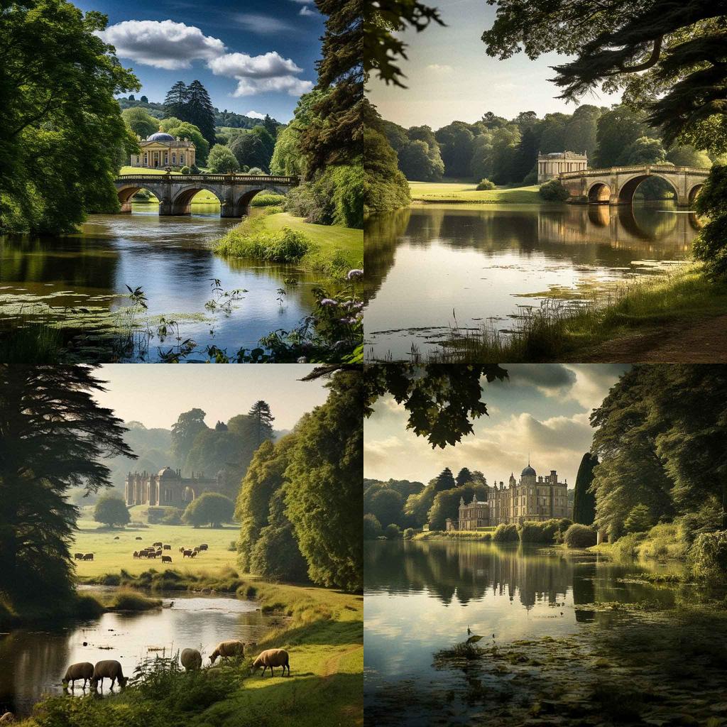 Capability Brown style, Midjourney V5.2, render 1 of 4