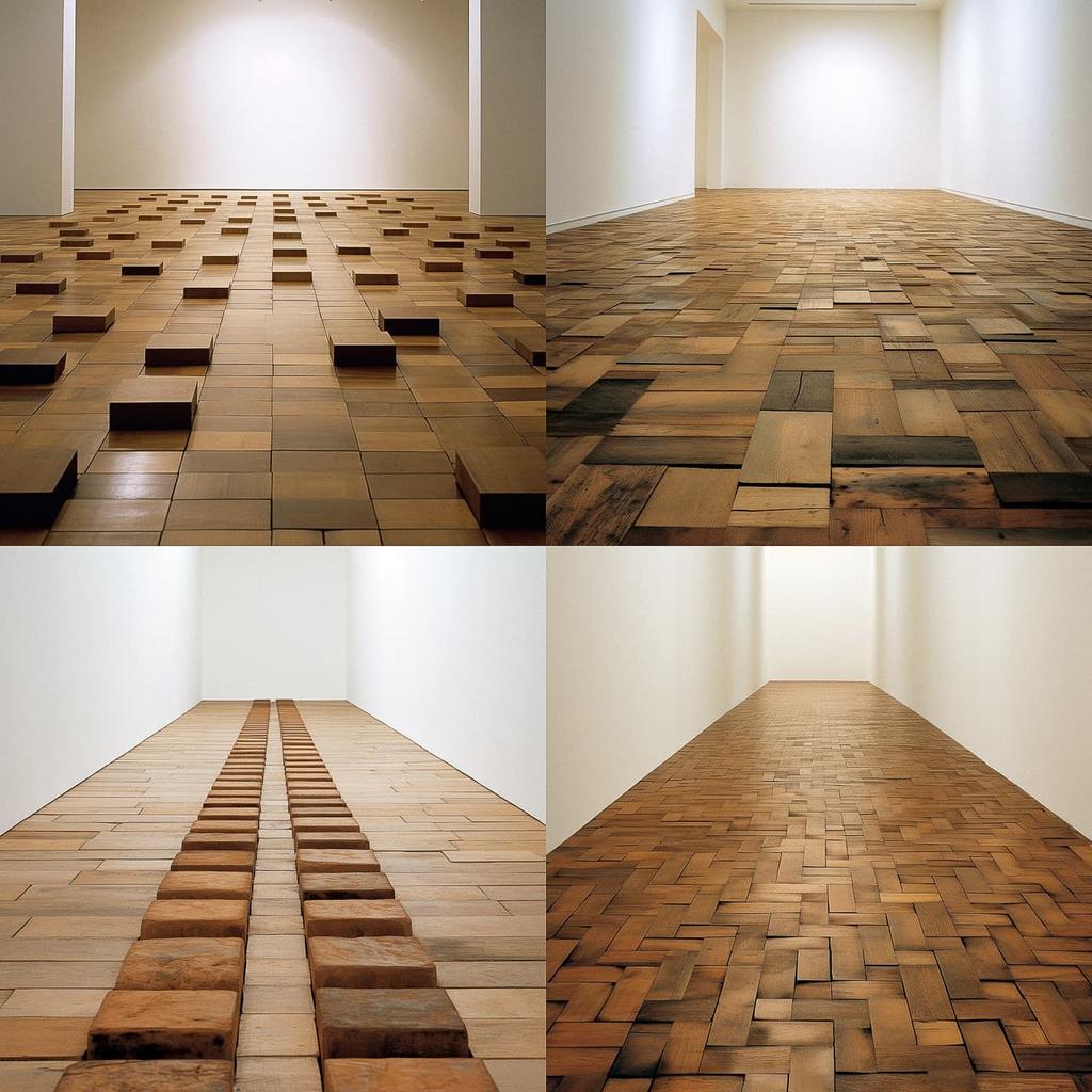 Carl Andre style, Midjourney V5.2, render 1 of 4