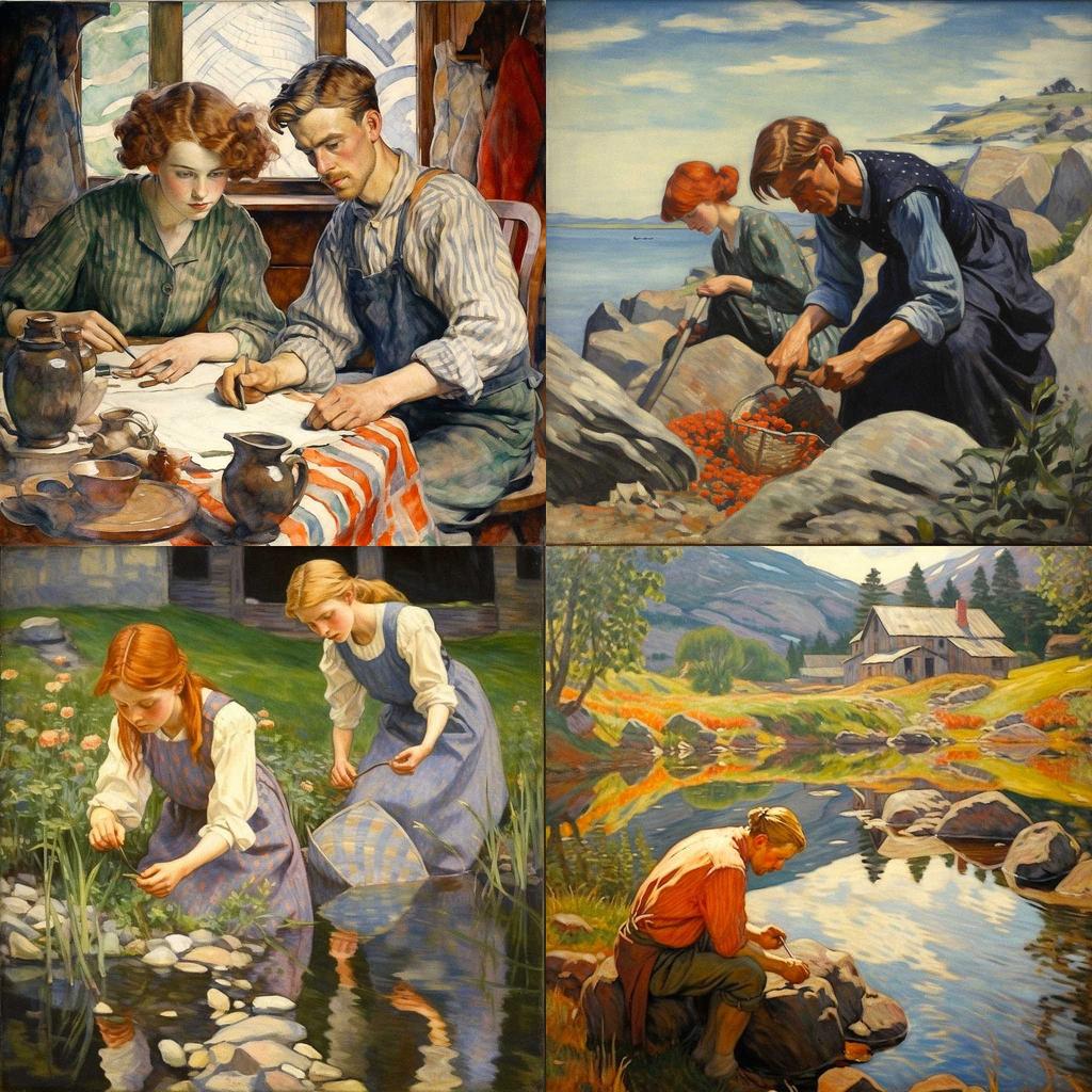 Carl Wilhelmson style, Midjourney V5.2, render 1 of 4