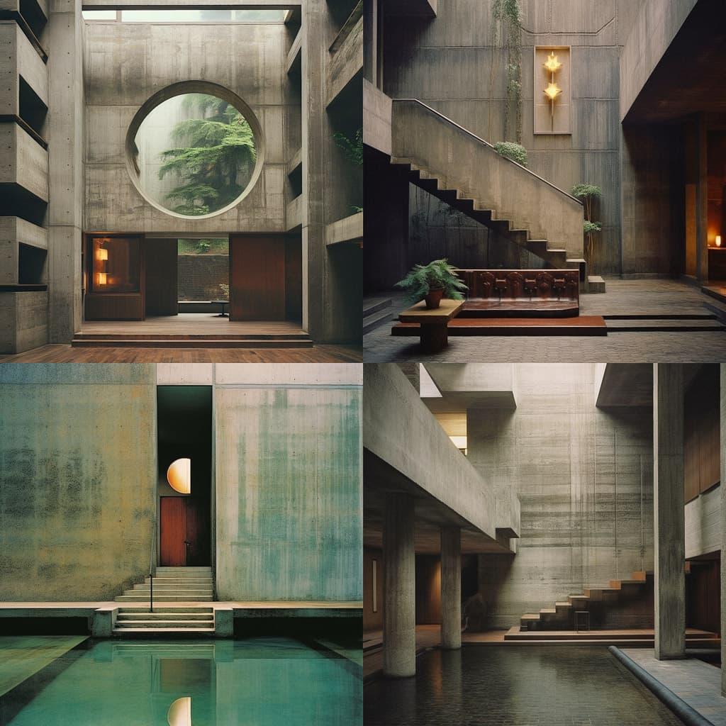 Carlo Scarpa style, Midjourney V5.2, render 1 of 4